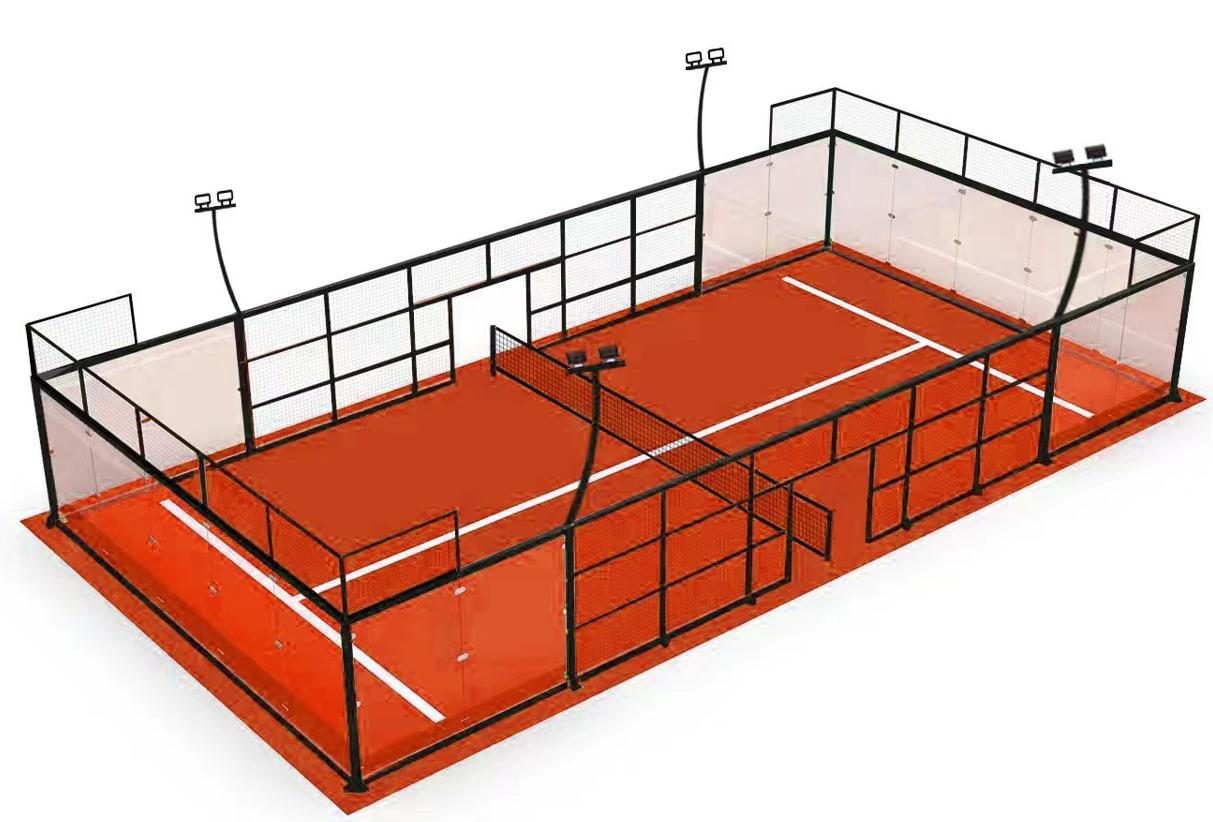 PS-06 Laminated Glass padel court in terracotta